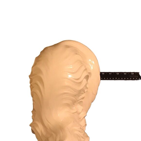 Vintage Ceramic White Persian Cat Blue Eyes Lifesize Figurine - Picture 10 of 13